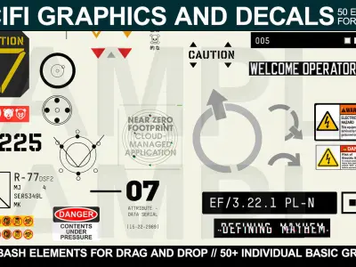 Sci-fi Graphics and Decals Texture