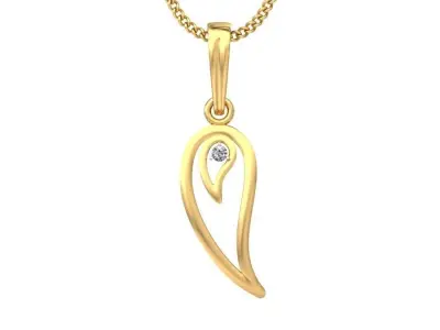Solitaire Women Pendant 3dm STL OBJ FBX Renders Details 3D print model 67