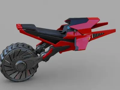 Sci-fi motorbike  3D model