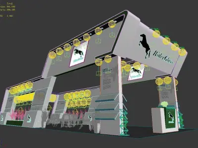 Booth - Area - 15X6-3DMAX2009-02 3D model