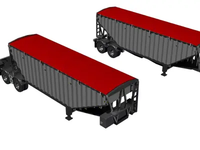 Super B Trailer Model Design 3D prototip Model 3D print model