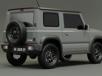 SUZUKI JIMNY 2019 - Silky Silver Metallic 3D model