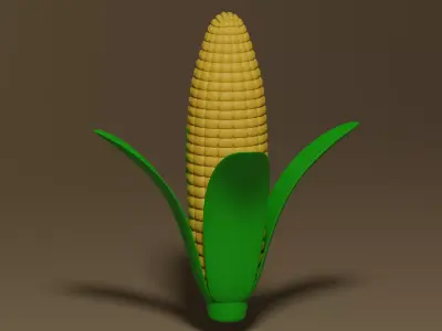Cartoon Corn 2 3D model