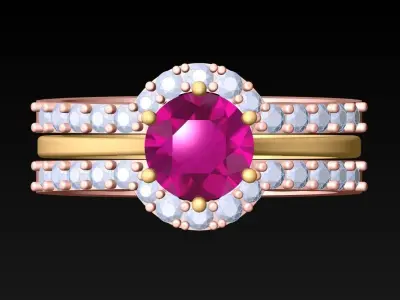 Diamond Ring - Womens Rings - N3040 3D print model