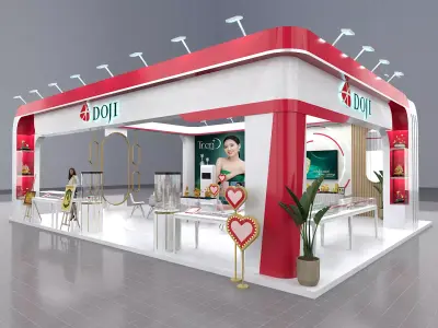 Exhibition booth  - The Royal White 3D model