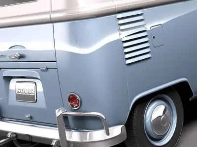 Volkswagen Camper Van 1950 3D Model 3D model