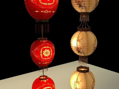 Chinese  red lantern  3D model