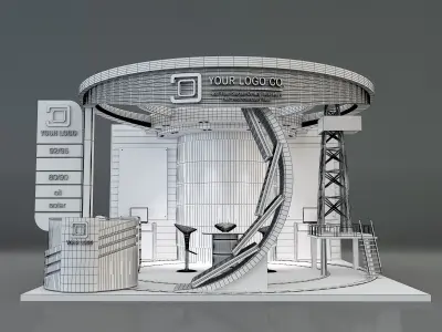 Booth Exhibition Stand a157 3D model