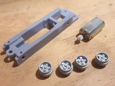 Hillman Imp Slot Car and Chassis 3D print model