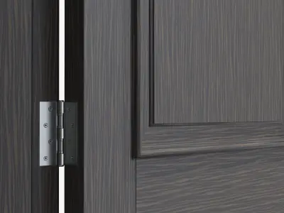 Door classic 05 closed opened 3D model