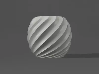 Potted Plant Decorative 3D Model 3D print model