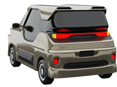 Alveus Mini Electric Vehicle Car Concept 3D model