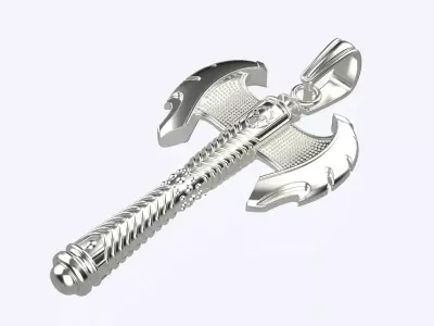 Amulet double-sided Ax of Perun 3D print model