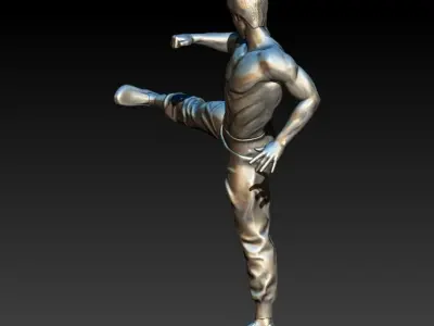 Karate Fighter Pendant  3D print model