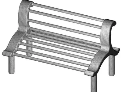 Park Seating Bench 3D print model