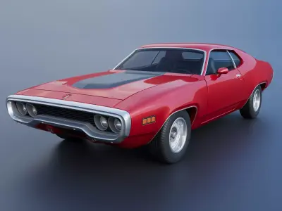 Plymouth Road Runner 1971 3D print model