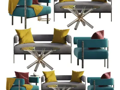 Living Set 01  3D model