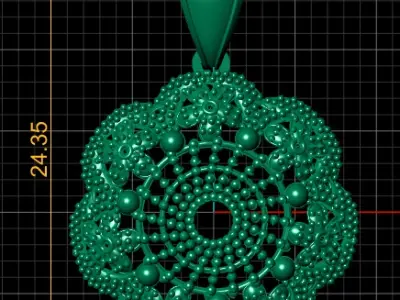 LUXURY FILIGREE PENDANT 3D PRINTABLE MODEL 3D print model