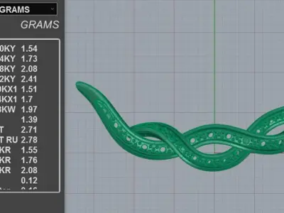 Infinity Diamond Necklace 3D print model