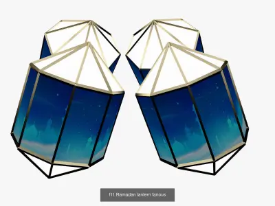 Ramadan lantern fanous Mega  G9 3D Model Collection