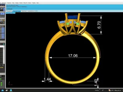Luxury Floral Cluster Gemstone Ring  4867 3D print model