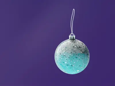Turquoise Christmas Tree Decoration Balls  3D model