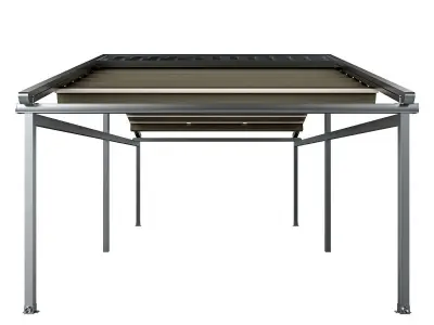 Motorized Pergola 5a chrome matte 3D model