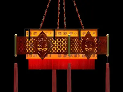 Chinese palace lantern 3D model shop