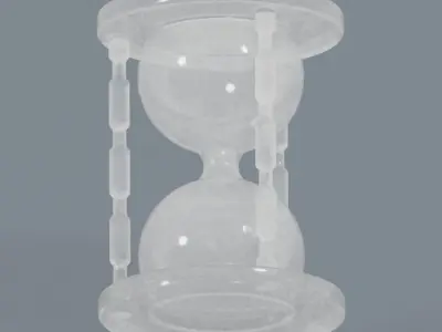 Crystal Hour Glass 3D model