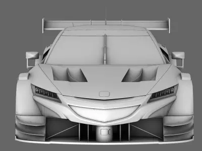 Honda NSX-GT GT500 2014 2016 Low-poly 3D model