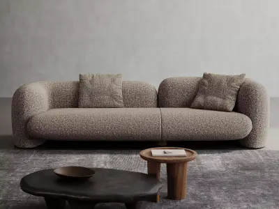 Mid Century interior scene 3D model