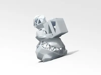 Snowman STL figurine holding book 3D print model