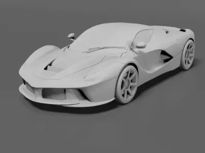 Ferrari LaFerrari low-poly 3d model Low-poly 3D model