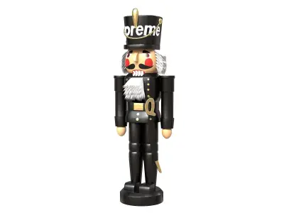 Nutcracker Wooden Soldier Figures Toy Low-poly 3D model