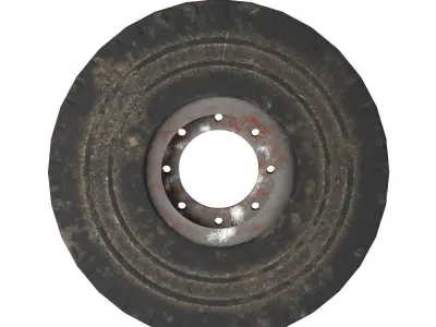 Old Tire Low-poly 3D model