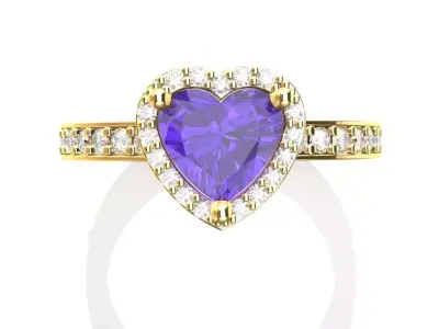 Heart Ring 3D print model