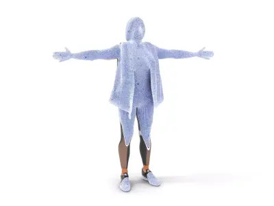 Athletic Female Pose model pack Low-poly 3D model