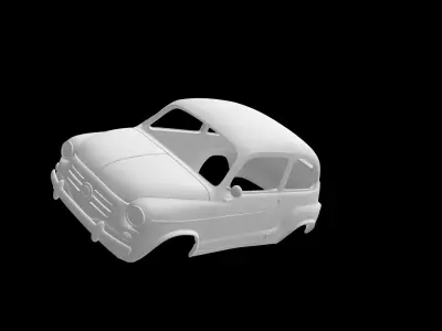 Fiat 600 hardtop 3D print model