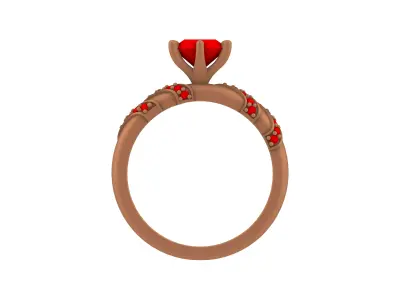 Solitaire Engagement Ring Clasp 3D print model