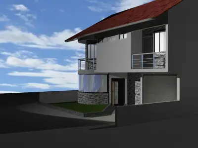 casa de dos pisos 3D model