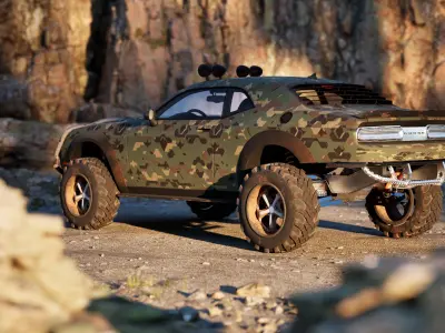 Dodge Challenger SRT Camo 3D model