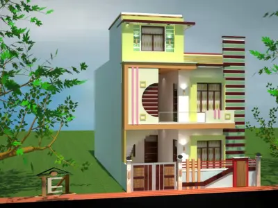 FULL V RAY HOUSE Low-poly 3D model