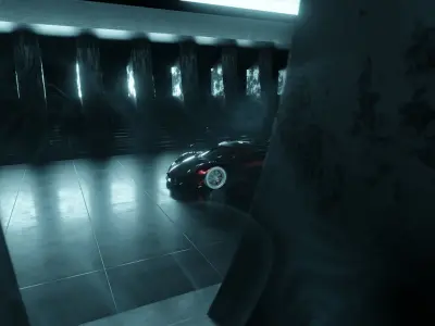 Stone Car Studio Scene 3D model