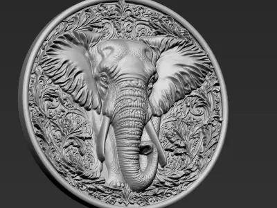 Elephant Pendant A18 3D print model