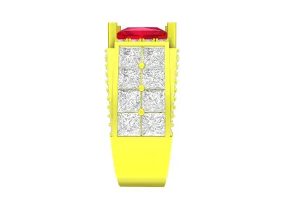 A7461 Luxury Korean Diamond Women Ring 3D Model 3D print model