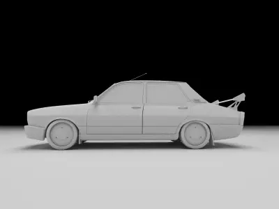 Sport Car 3D Model  Tunned Renault 12 3D model