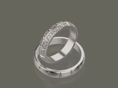 Wedding ring 0081 3D print model