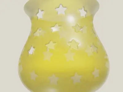 Transparent Star Flower Vase 3D model