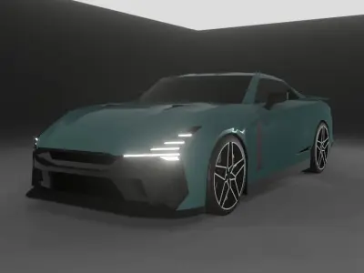 Nissan GTR-50 Low-poly 3D model