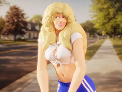 Rollers Pin-Up Printable Character 3D print model